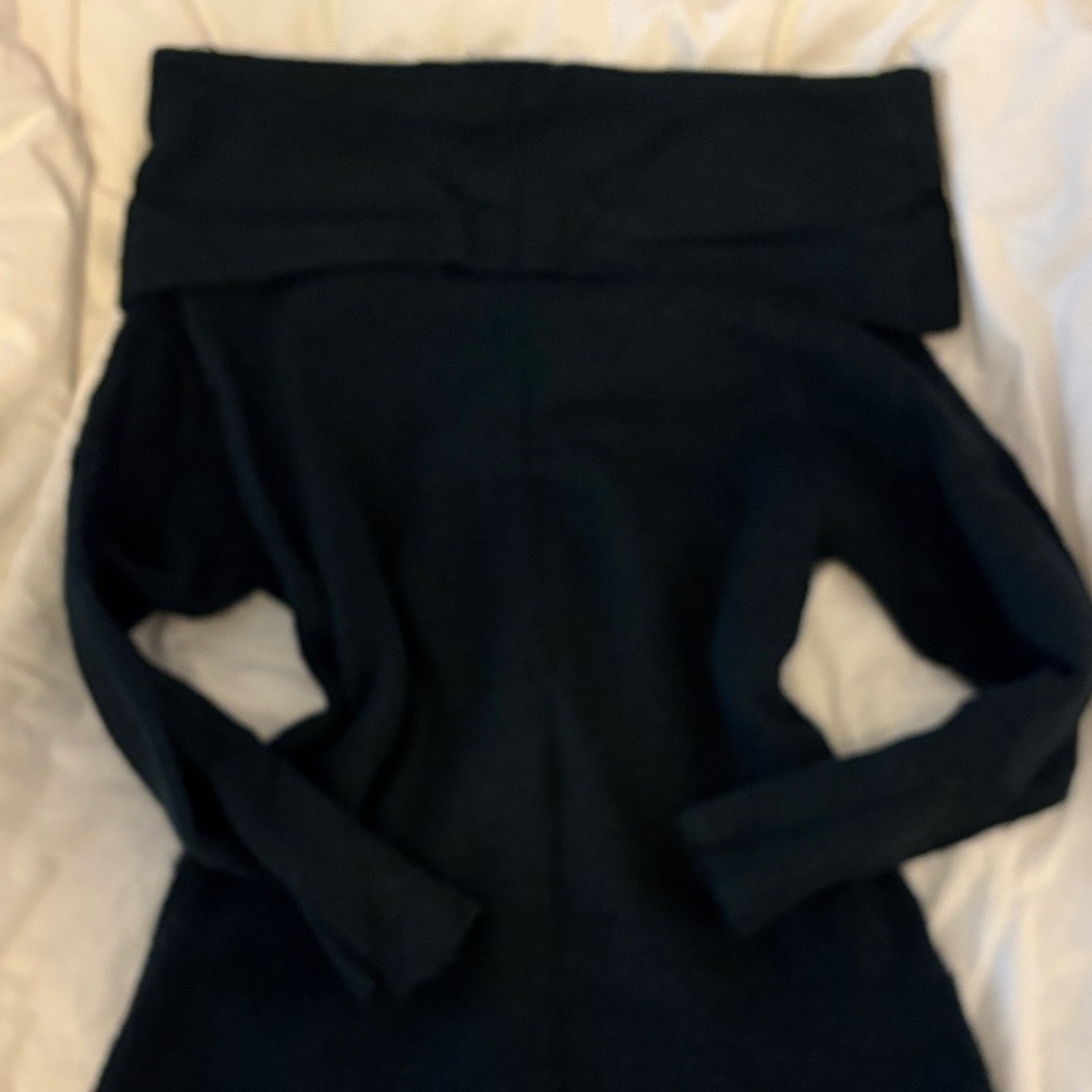 Elegant Black Off-Shoulder Sweater
